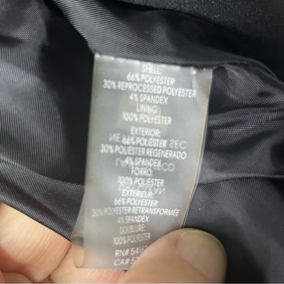 Calvin Klein One Button Strap Blazer Jacket Women 16 Black Lined Career Casual - Picture 8 of 10